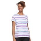 Women's Croft & Barrow&reg; Essential Crewneck Tee, Size: Xxl, Brt Purple