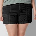 Plus Size Sonoma Goods For Life&trade; Comfort Waist Cargo Shorts, Women's, Size: 20 W, Black