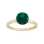 Lab-created Emerald 10k Gold Ring, Women's, Size: 10, Green