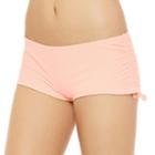 Juniors' Hot Water Solid Boyshort Bottoms, Size: Small, Lt Orange