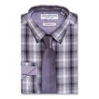 Men's Nick Graham Everywhere Modern-fit Dress Shirt And Tie Boxed Set, Size: 2x-36/37, Grey