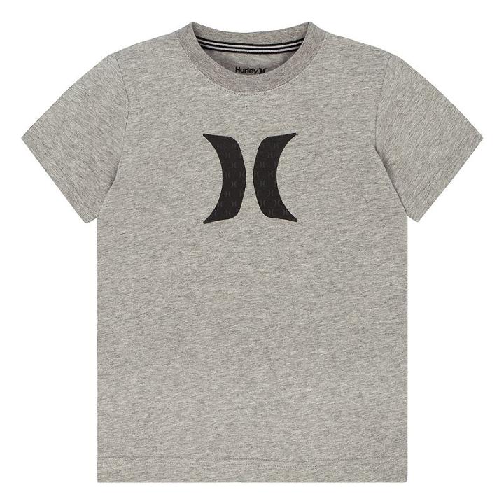 Boys 4-7 Hurley Logo Heathered Graphic Tee, Size: 4, Grey