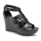 Chaps Alessandra Women's Wedge Sandals, Size: 8 B, Black