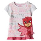 Girls 4-7 Pj Masks Owlette Ruffled-hem Tee, Girl's, Size: 5, White