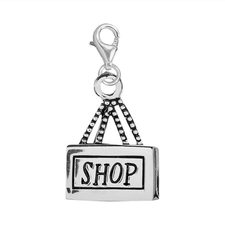 Individuality Beads Sterling Silver Shopping Bag Charm, Women's