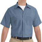 Red Kap, Big & Tall Classic-fit Industrial Button-down Work Shirt, Men's, Size: Xl Tall, Blue
