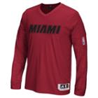 Men's Adidas Miami Heat On Court Long-sleeve Tee, Size: Xl, Dark Red