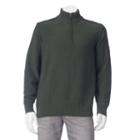 Men's Field & Stream Sherpa-lined Quarter-zip Pullover, Size: Xl, Beig/green (beig/khaki)