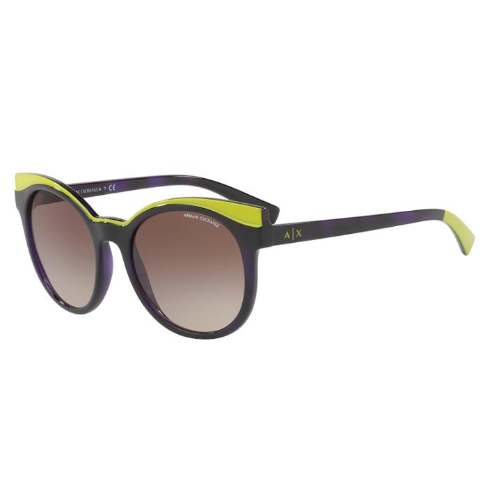 Armani Exchange Urban Attitude Ax4064s 53mm Round Gradient Sunglasses, Women's, Med Purple