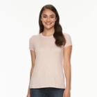 Women's Apt. 9&reg; Essential Crewneck Tee, Size: Xxl, Light Pink