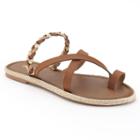 Sonoma Goods For Life&trade; Crisscross Braided Espadrille Sandals, Women's, Size: Medium, Med Brown