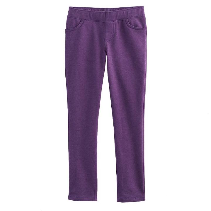 Girls 4-10 Jumping Beans&reg; Solid Jeggings, Size: 8, Med Purple