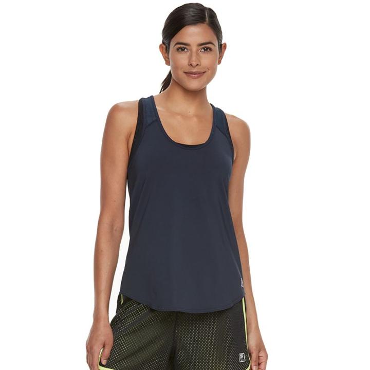 Women's Fila Sport&reg; Scoop Neck Racerback Tank, Size: Small, Blue (navy)