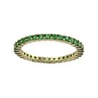 10k Gold Emerald Eternity Wedding Ring, Women's, Size: 7, Green
