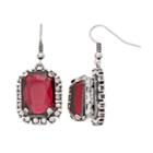 Gs By Gemma Simone Atomic Age Collection Rectangle Drop Earrings, Women's, Red