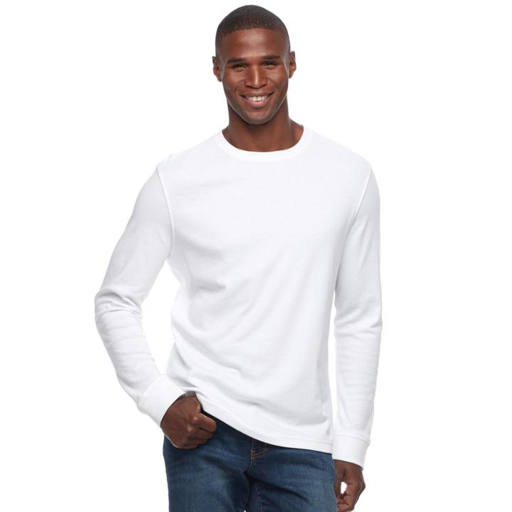 Men's Croft & Barrow&reg; Classic-fit Stretch Performance Crewneck Tee, Size: Medium, White