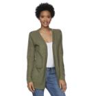 Juniors' So&reg; Open Long Sleeve Cardigan, Girl's, Size: Xs, Med Green