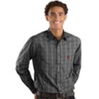 Men's Antigua Louisville Cardinals Plaid Pattern Button-down Shirt, Size: Small, Black