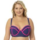 Juniors' Plus Size In Mocean Molded Cup Bikini Top, Size: 3xl, Blue (navy)
