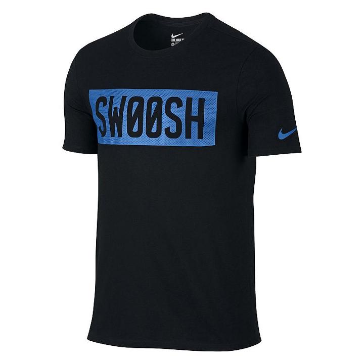 Men's Nike Mesh Swoosh Tee, Size: Small, Grey (charcoal)