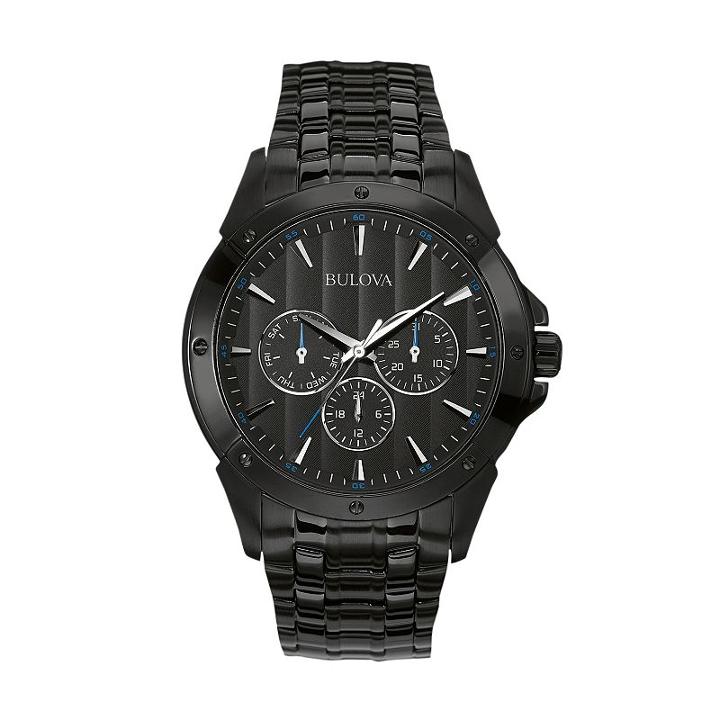 Bulova Men's Stainless Steel Watch - 98c121, Black