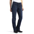 Women's Lee Perfect Fit Straight-leg Jeans, Size: 18 T/l, Dark Blue