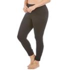 Plus Size Balance Collection Mila Cutout-hem Leggings, Women's, Size: 3xl, Black