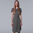 Women's Simply Vera Vera Wang Ribbed Sheath Dress, Size: Medium, Med Grey