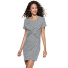 Juniors' So&reg; Twist Front Dress, Teens, Size: Medium, Grey (charcoal)