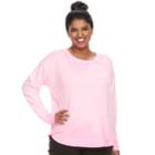 Juniors' Plus Size So&reg; Drapey Relaxed Fit Top, Teens, Size: 3xl, Brt Pink