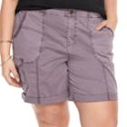 Plus Size Sonoma Goods For Life&trade; Utility Bermuda Shorts, Women's, Size: 20 W, Med Purple