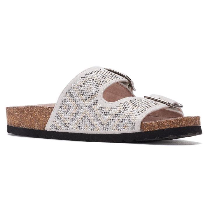 Sonoma Goods For Life&trade; Women's Buckle Slide Footbed Sandals, Size: Medium (8), White Oth