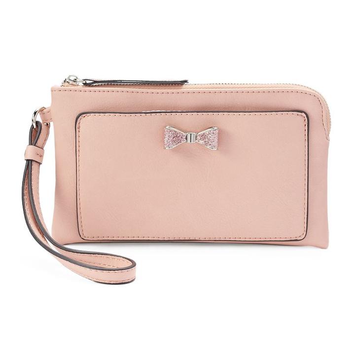 Candie's&reg; Phoebe Bow Wristlet, Women's, Med Pink