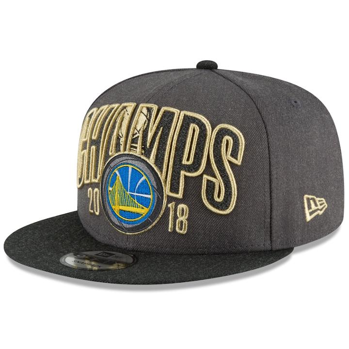 Adult New Era Golden State Warriors 2018 Nba Finals Champions Locker Room Snapback Cap, Men's, Gray