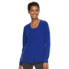 Women's Napa Valley Mock-layer Cardigan, Size: Small, Brt Blue