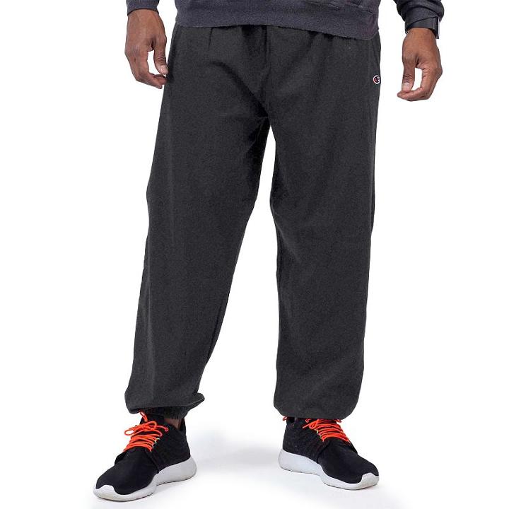 Big & Tall Champion Fleece Pants, Men's, Size: 1x Big, Dark Grey