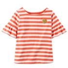 Girls 4-8 Carter's Striped Bell Sleeve Tee, Size: 4, Red Stripe