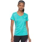 Women's Fila Sport&reg; Space-dyed Short Sleeve Tee, Size: Medium, Turquoise/blue (turq/aqua)
