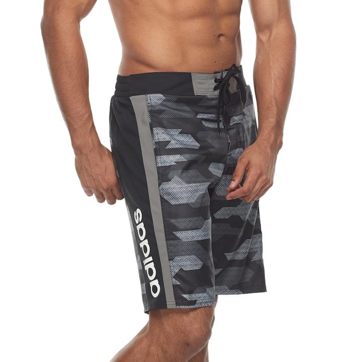 Men's Adidas Sur Shot Camo 4-way Stretch E-board Shorts, Size: Xl, Black