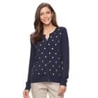 Women's Croft & Barrow&reg; Button-down Cardigan, Size: Xl, Blue
