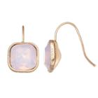 Lc Lauren Conrad Pink Faceted Square Drop Earrings, Women's