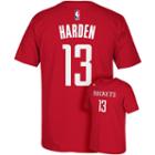 Men's Adidas Houston Rockets James Harden Name And Number Tee, Size: Xl, Red Other