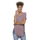 Juniors' Mudd&reg; High-low Shirttail Tee, Girl's, Size: Xs, Dark Red