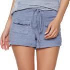 Women's Jezebel Ruffle Trim French Terry Shorts, Size: Small, Blue Other