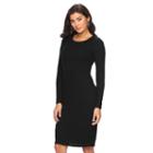 Women's Apt. 9&reg; Ribbed Midi Dress, Size: Medium, Black