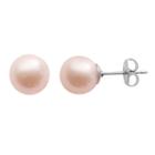 Pearlustre By Imperial Dyed Freshwater Cultured Pearl Sterling Silver Stud Earrings, Women's, Pink