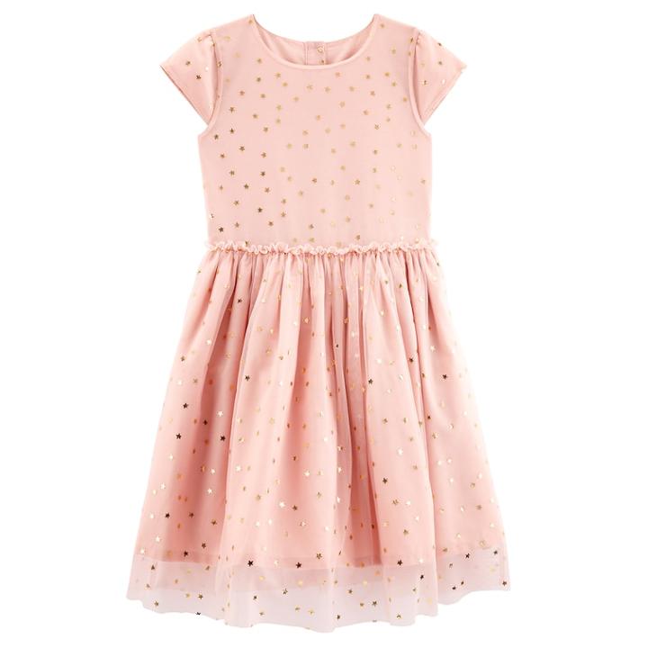 Girls 4-8 Carter's Star Tulle Dress, Size: 7, Light Pink