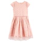 Girls 4-8 Carter's Star Tulle Dress, Size: 7, Light Pink
