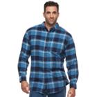 Big & Tall Croft & Barrow&reg; True Comfort Classic-fit Flannel Button-down Shirt, Men's, Size: 3xl Tall, Dark Blue