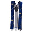 Men's Michigan Wolverines Oxford Suspenders, Blue
